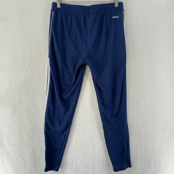 Adidas Track Pants Mens S Blue & White 3-Stripe Primegreen Aeroready Tapered - Picture 2 of 10